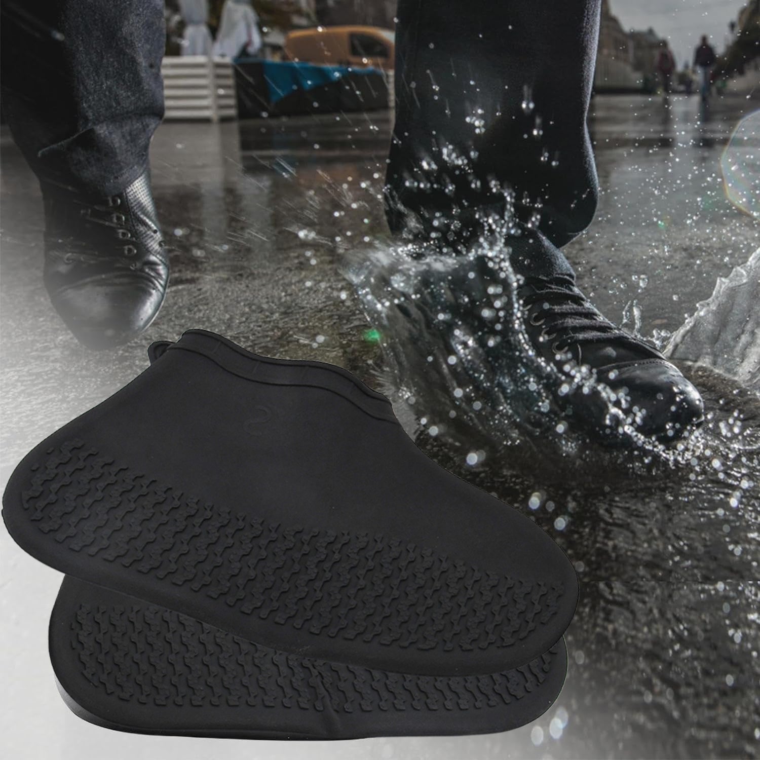 Non-Slip Silicone Rain Reusable Anti skid Waterproof Fordable Boot Shoe Cover (Small Size / 1 Pair / Mix Color) Non-Slip Silicone Rain Reusable Anti skid Waterproof Fordable Boot Shoe Cover (Small Size / 1 Pair / Mix Color)